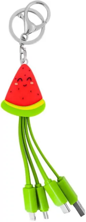 Brelok z kabelkami do ładowania arbuz 3w1 - tantis.pl