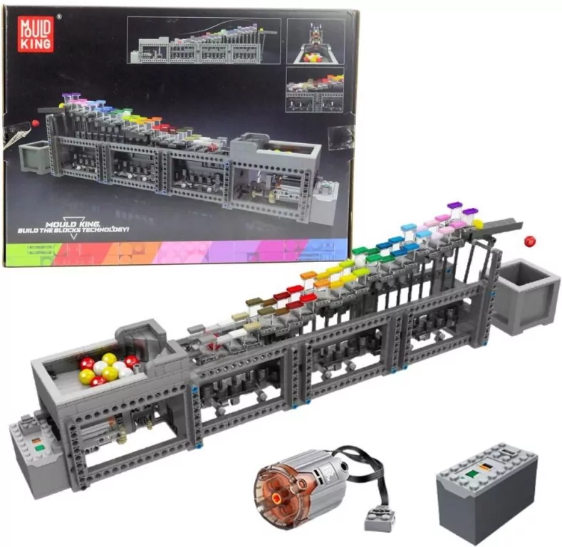 Klocki konstrukcyjne Tor na kulki z silnikiem - tantis.pl