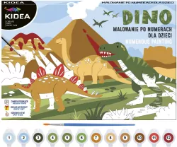 Derform. Obraz malowanie po numerach. Dinozaury