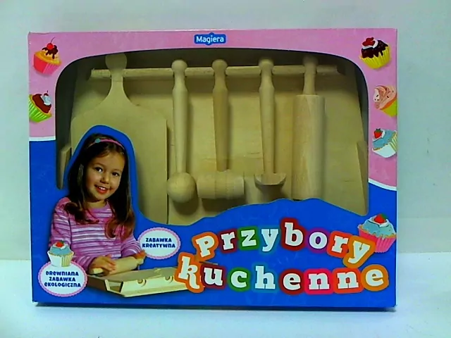 Przybory kuchenne duże drewniane w pudełku - tantis.pl