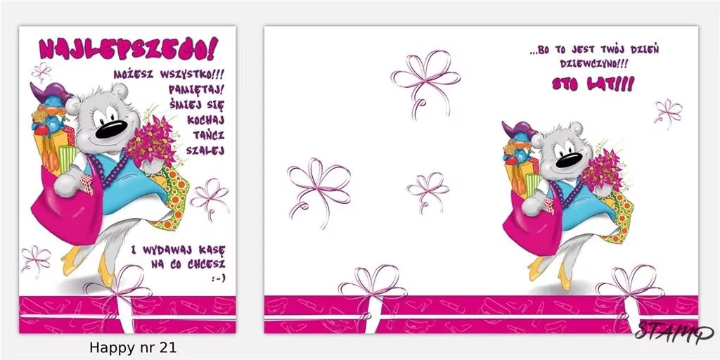 Karnet B6. Happy + koperta. Wzór nr 21 - tantis.pl