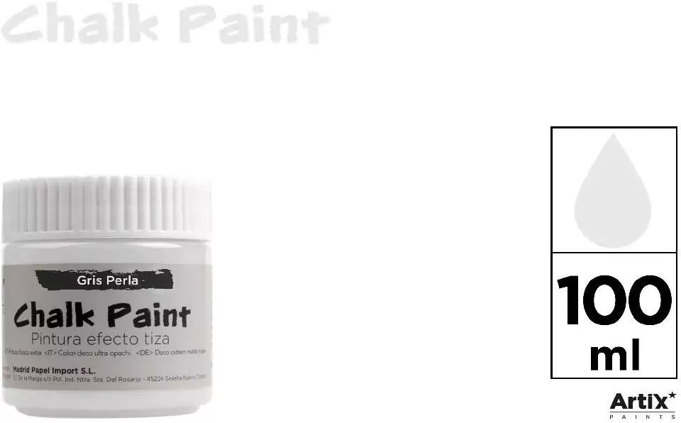 Farba kredowa 100ml perłowoszara (6szt) - tantis.pl