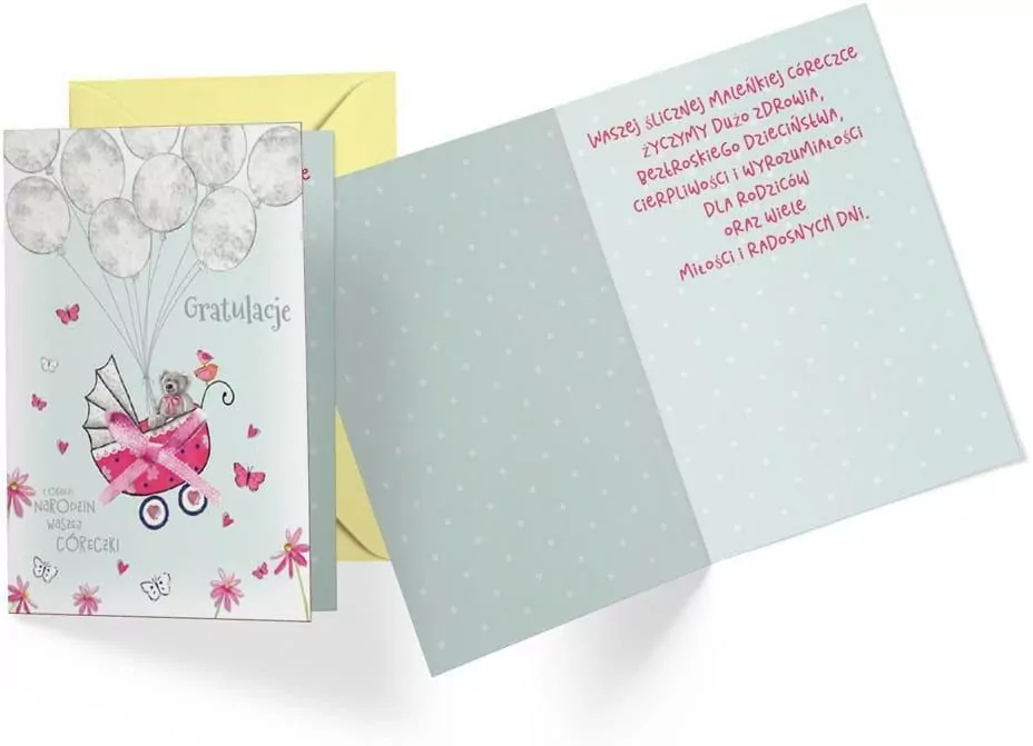 Karnet B6 DK-742 Narodziny córeczki - tantis.pl
