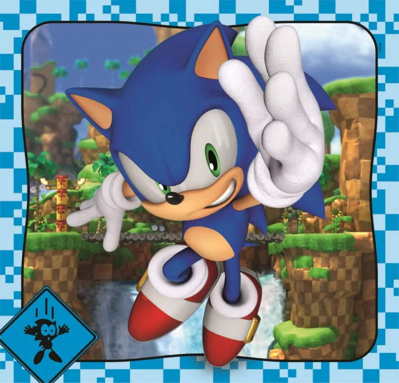 Clementoni. Puzzle 3x48. Super Kolor. Sonic - tantis.pl
