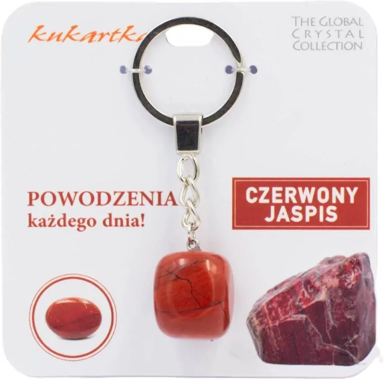 Brelok Powodzenia każdego dnia czerwony jaspis - tantis.pl
