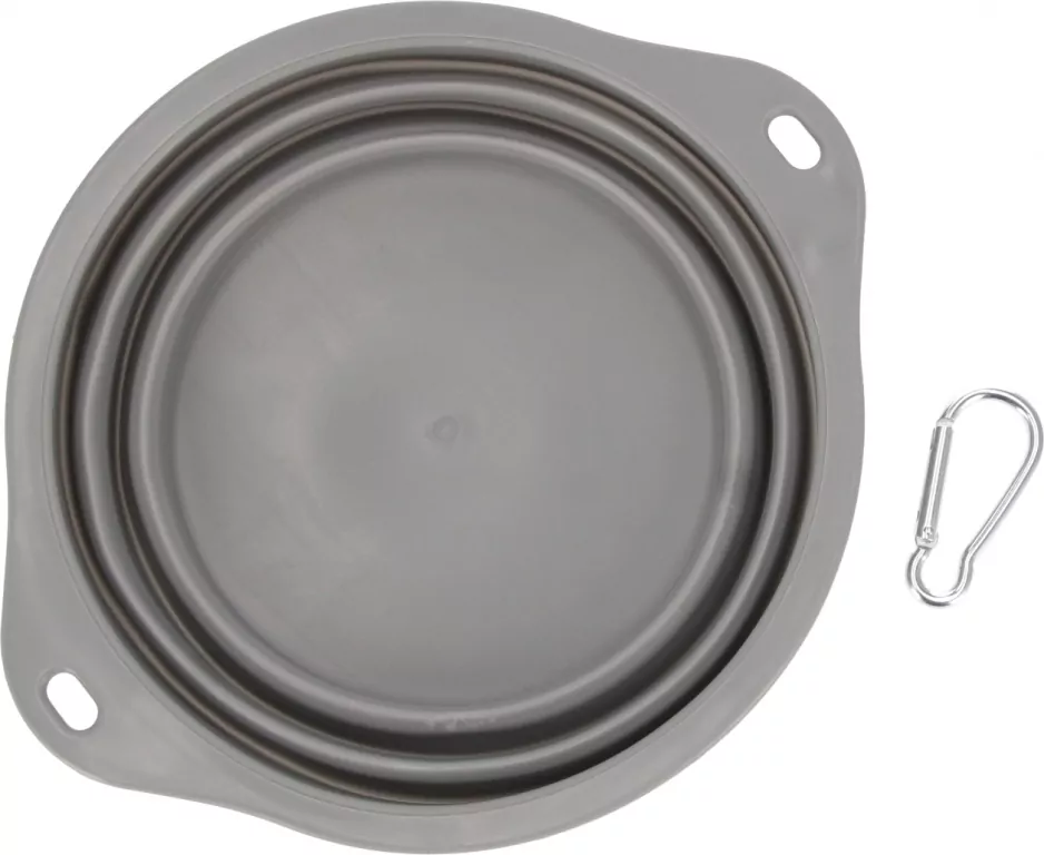 Miska silikonowa składana szara 19cm - tantis.pl