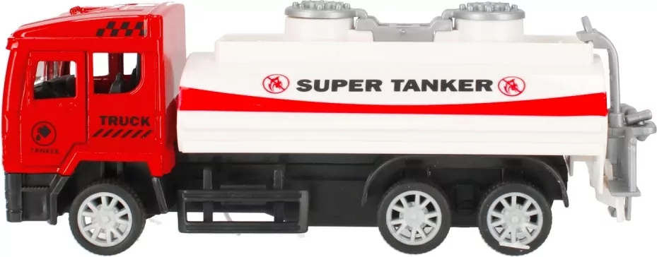 Auto ciężarowe metalowe dżwięk i światło 17cm + cysterna MC - tantis.pl