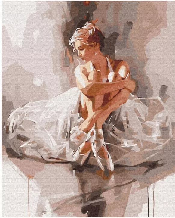 Malowanie po numerach BRUSHME 40x50cm Balerina w obłoku czułości - tantis.pl