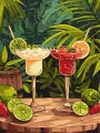 Malowanie po numerach - Egzotyczne drink 30x40cm - tantis.pl
