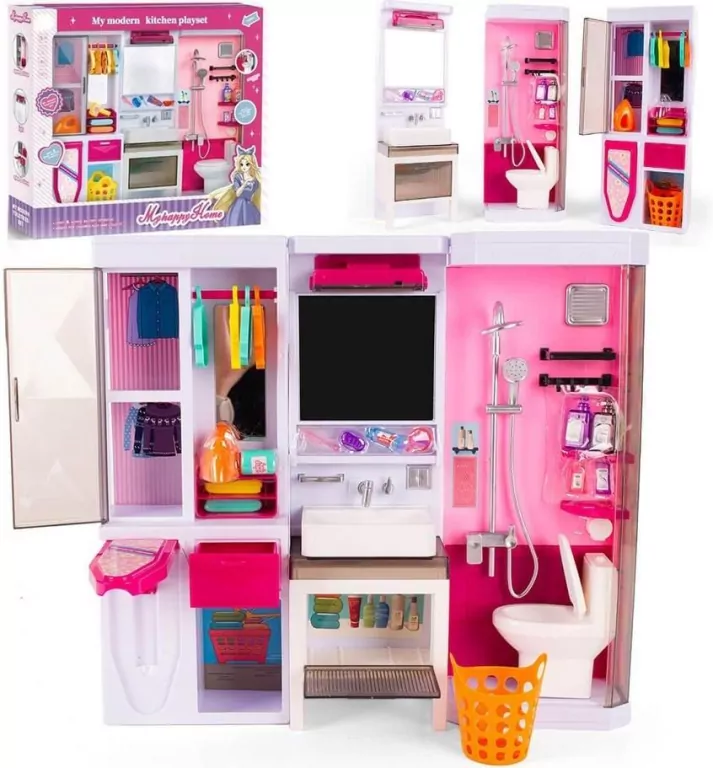 Zestaw mebli łazienkowych do domku dla lalek - tantis.pl