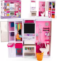 Zestaw mebli łazienkowych do domku dla lalek