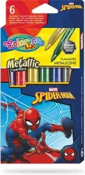 Flamastry metaliczne 6 kolorów. Spiderman