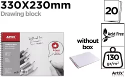 Blok rysunkowy 33x23cm 130g