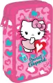 Piórnik podwójny z wyposażeniem Hello Kitty Jumper 2 Pink 2 - tantis.pl