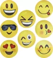 Naklejki papierowe na taśmie Emotikony 500szt - tantis.pl