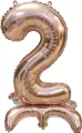 Balon foliowy stojący 2 rose gold 81cm - tantis.pl