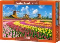 Puzzle 1000 Dutch Windmills Among Tulips CASTOR - tantis.pl