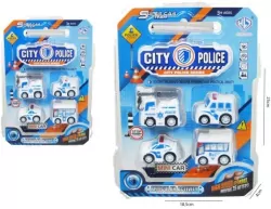 Autka policyjne 5cm 4 szt