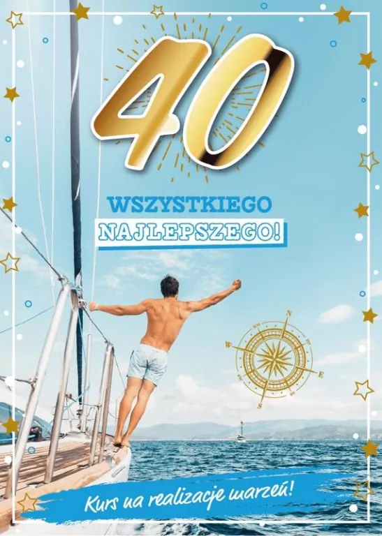 Karnet. 40. Wszystkiego najlepszego! - tantis.pl