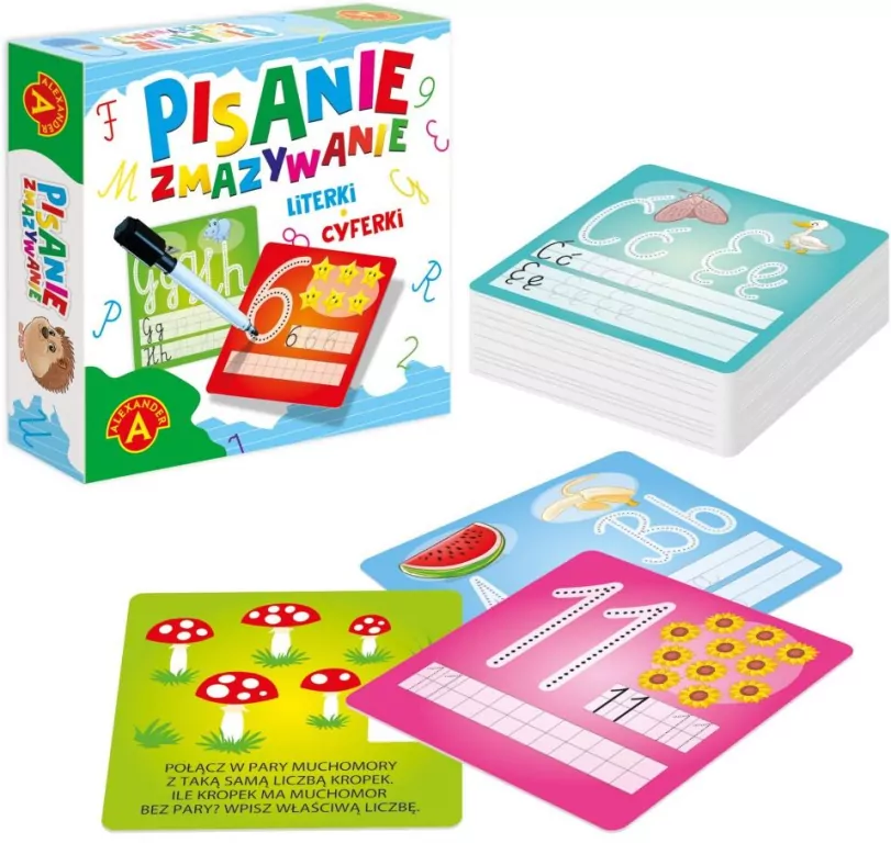 Pisanie. Zmazywanie. Literki. Cyferki - tantis.pl