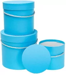 Pudełko Flower Box niebieski ROZETTE