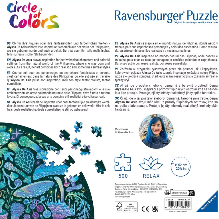 Puzzle 500. Paleta kolorów. Grzyby - tantis.pl