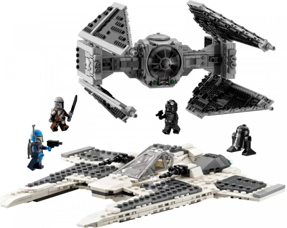 LEGO Star Wars. Klocki, Mandaloriański myśliwiec Fang Fighter kontra TIE Interceptor, 75348 - tantis.pl