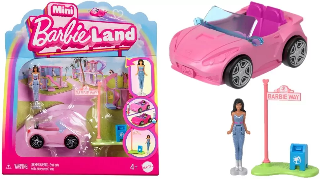 Barbie Mini BarbieLand Kabriolet z lalką - tantis.pl