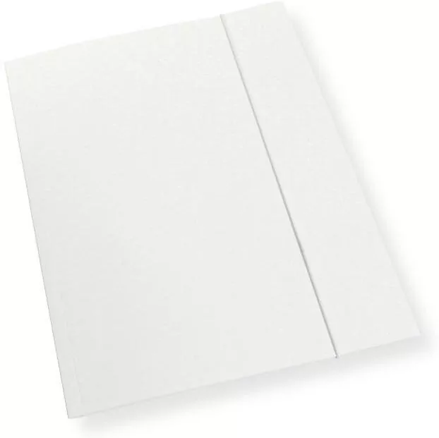 Teczka A4 z gumką biała 300gsm - tantis.pl