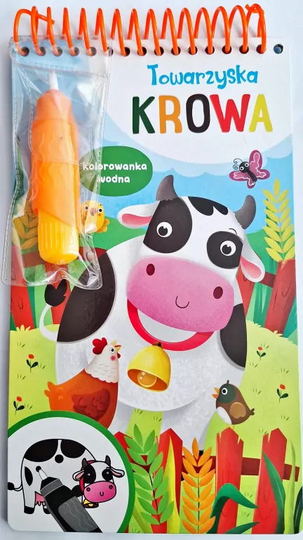 Towarzyska krowa. Kolorowanka wodna - tantis.pl