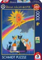 Puzzle 1000 Rosina Wachtmaister Koty słońce tęcza - tantis.pl