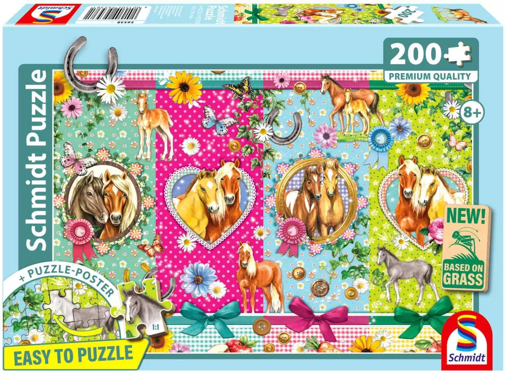 Puzzle PQ 200 Szczęśliwe konie G3 - tantis.pl