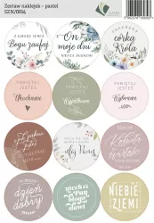 Zestaw naklejek. Pastel