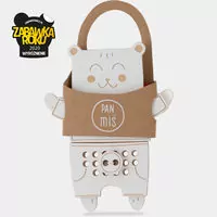 Pan Miś.Drewniana przeplatanka Montessori - tantis.pl