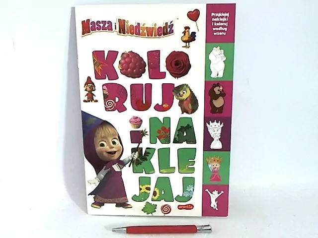 Masza i Niedźwiedź. Koloruj i naklejaj 2 - tantis.pl