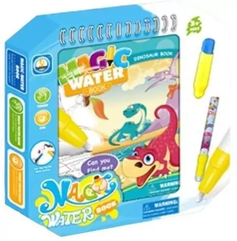 Książeczka z pisakiem do kolorowania wodą Dino - tantis.pl
