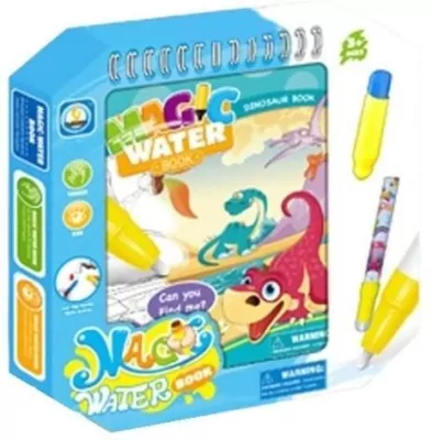 Książeczka z pisakiem do kolorowania wodą Dino