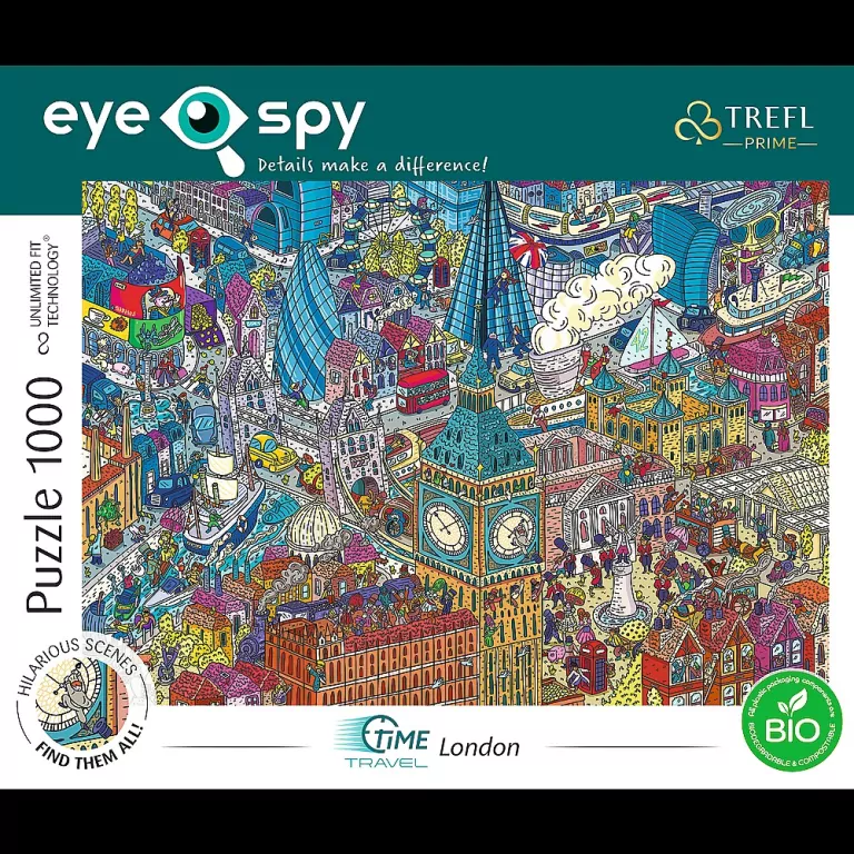 Puzzle 1000. UFT Eye-Spy Time Travel: London TREFL - tantis.pl