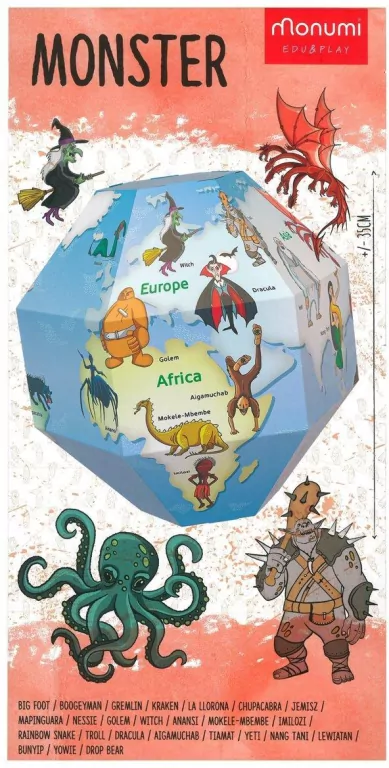 Globus 3D do składania - Potwory - tantis.pl