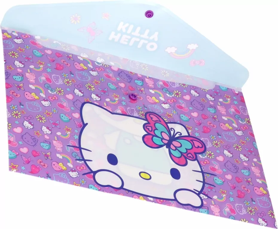 Koperta na dokumenty A4 PP Hello Kitty pink wzór 3 - tantis.pl