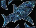 Kolorowanka welwetowa 47x35cm Rekin - tantis.pl