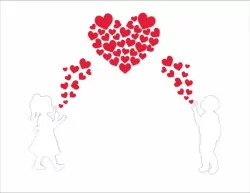 Dekoracje okolicznościowe. Dzieci i serca