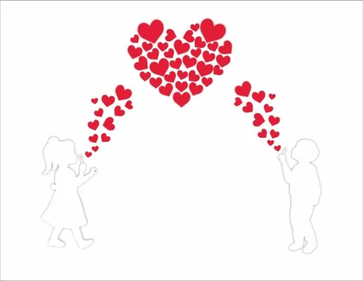 Dekoracje okolicznościowe. Dzieci i serca