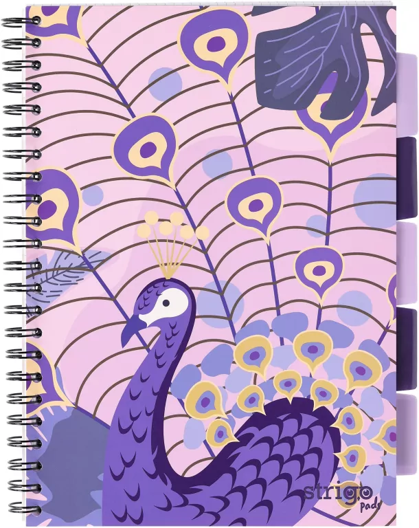 Kołozeszyt Pads A4/100K kratka Jungla fioletowy - tantis.pl