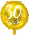 Balon foliowy 30th Birthday 45cm, złoty - tantis.pl