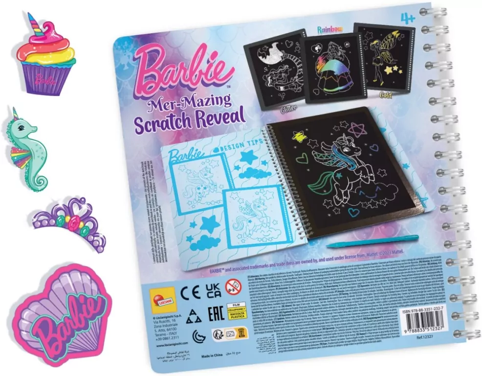 Barbie Sketch Book Mer-mazing Scratch Reveal - tantis.pl