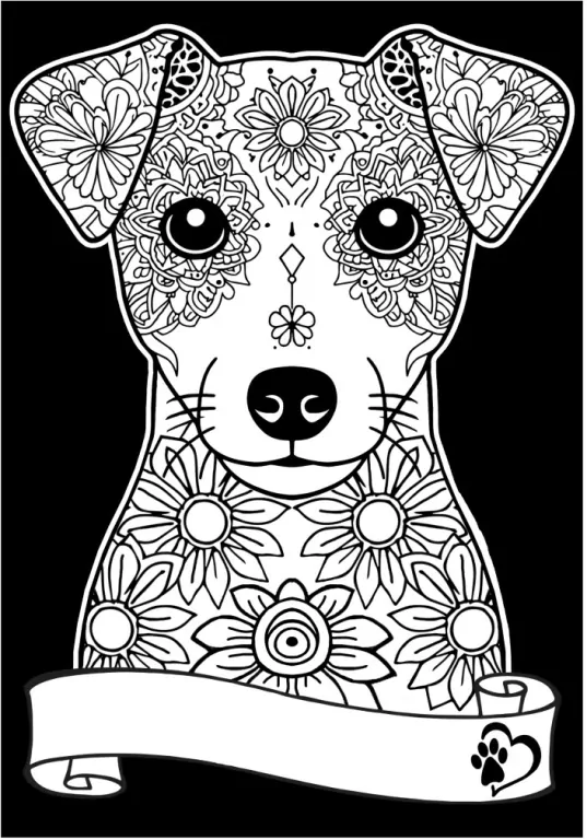 Kolorowanka Welwetowa A4 Jack Russell Terrier - tantis.pl