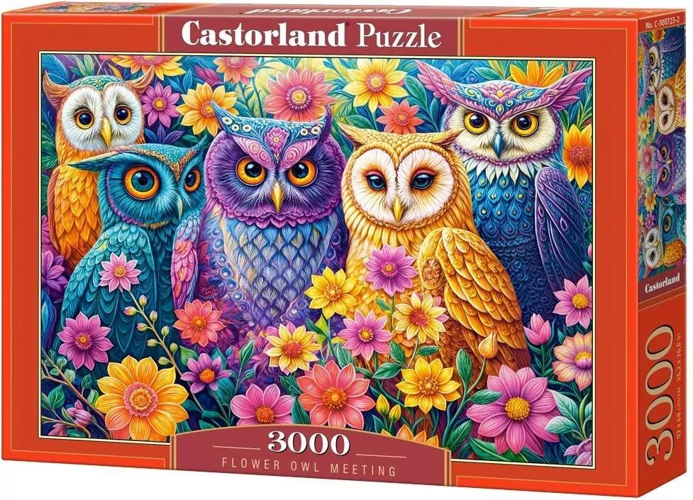 Puzzle 3000 Flower Owl Meeting CASTOR - tantis.pl