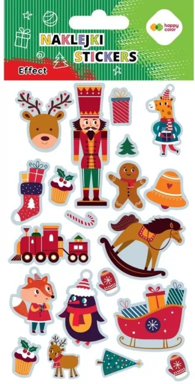 Naklejki Xmas toys 10x20cm HAPPY COLOR - tantis.pl