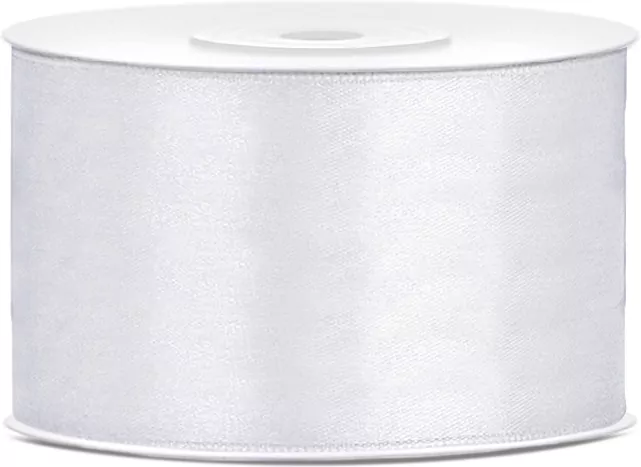 Wstążka dekoracyjna biała 38mm/25m - tantis.pl
